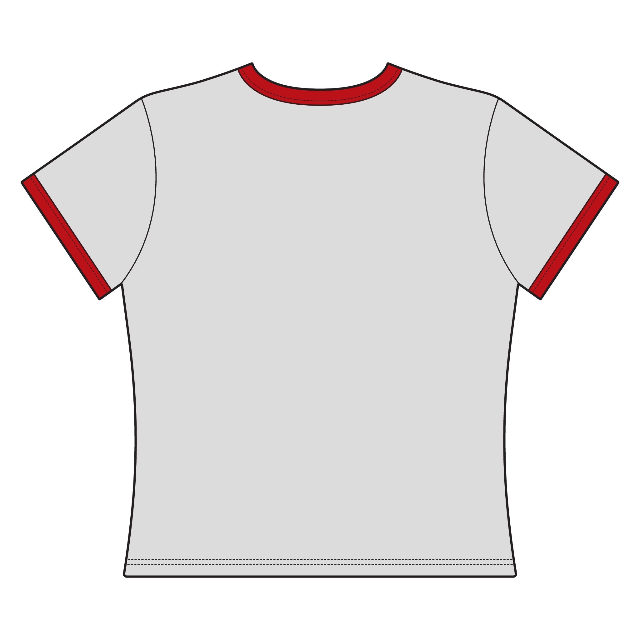 Geometric Heart Festival Ringer Tee — Women's Ringer Tee