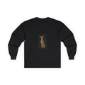 Cheetah Silhouette Long Sleeve Tee — Vintage Leopard Print Cat Shirt