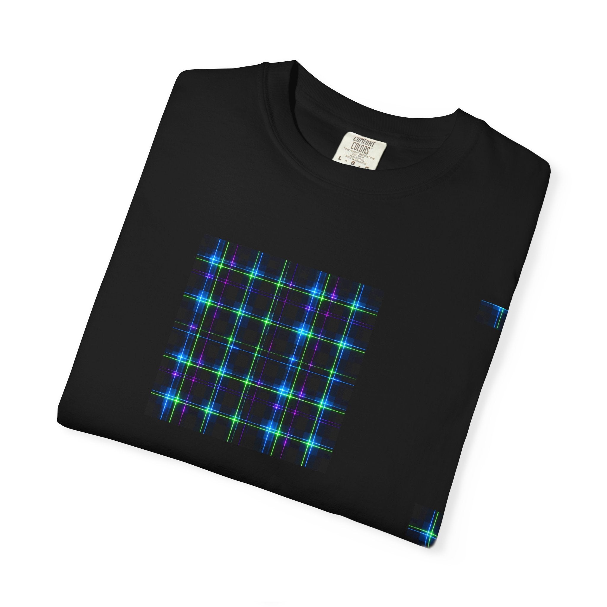 Y2K Neon Tartan T‑Shirt