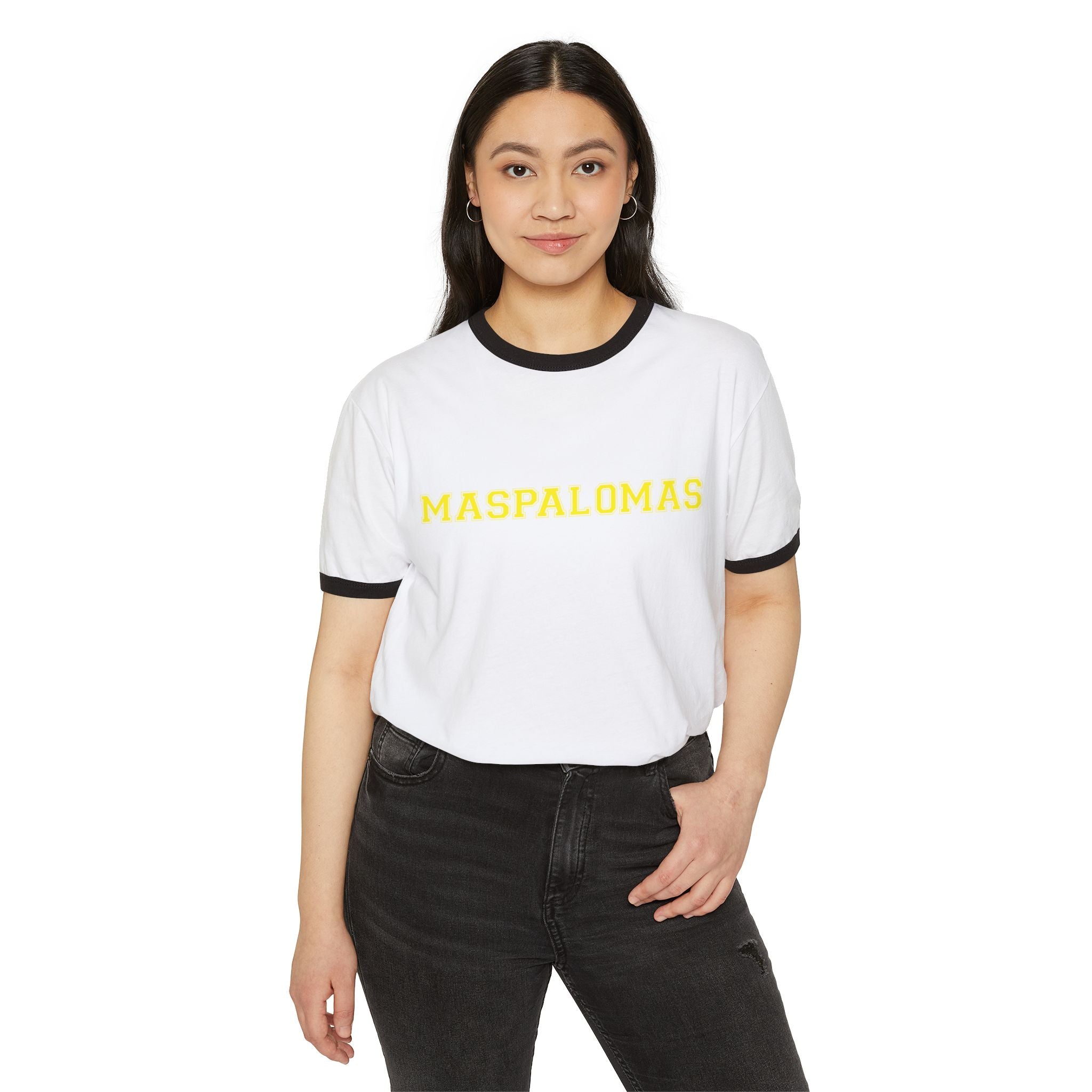 Maspalomas Ringer T-Shirt — Retro Beach Vacation Tee