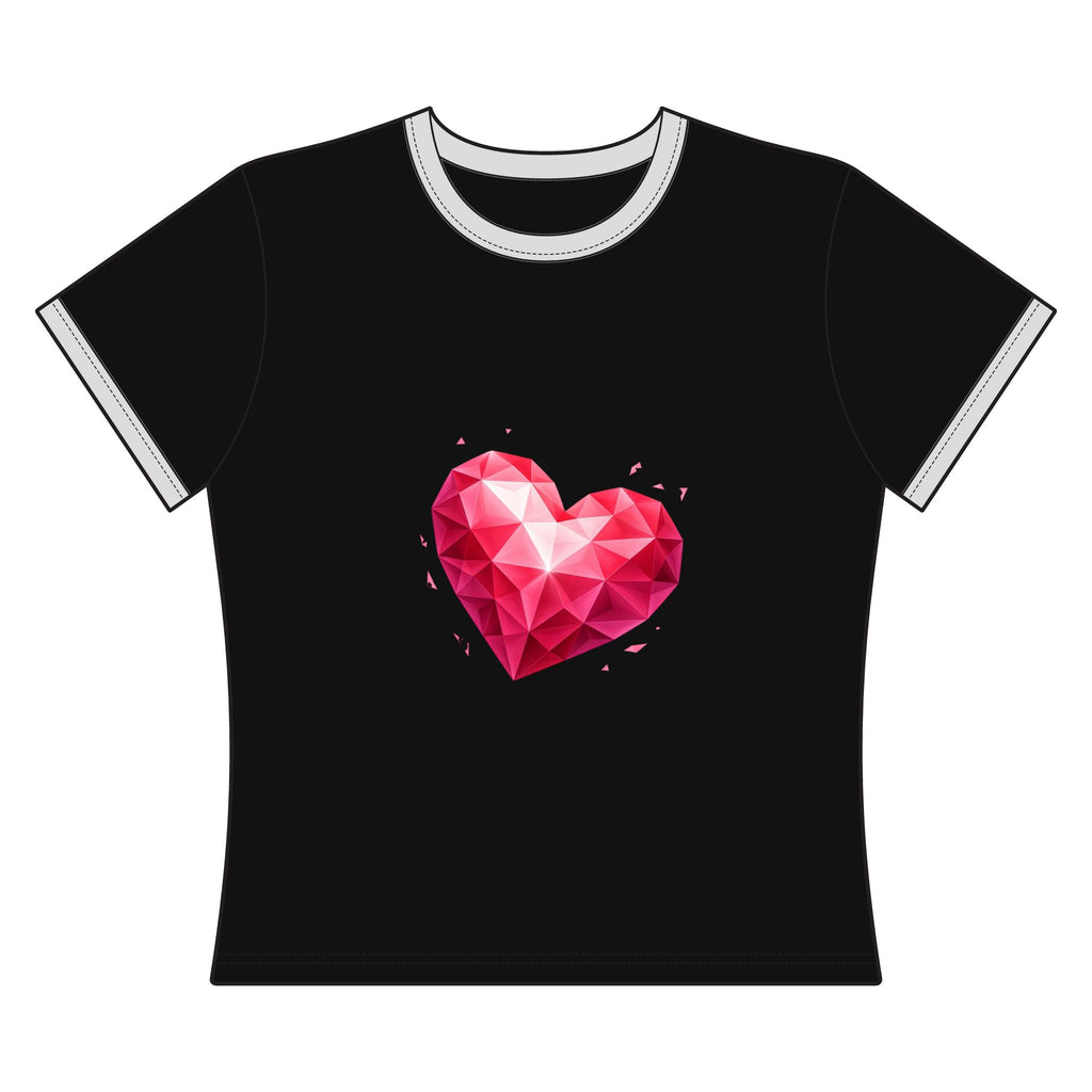 Geometric Heart Festival Ringer Tee — Women's Ringer Tee