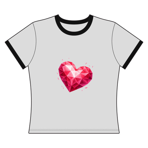 Geometric Heart Festival Ringer Tee — Women's Ringer Tee