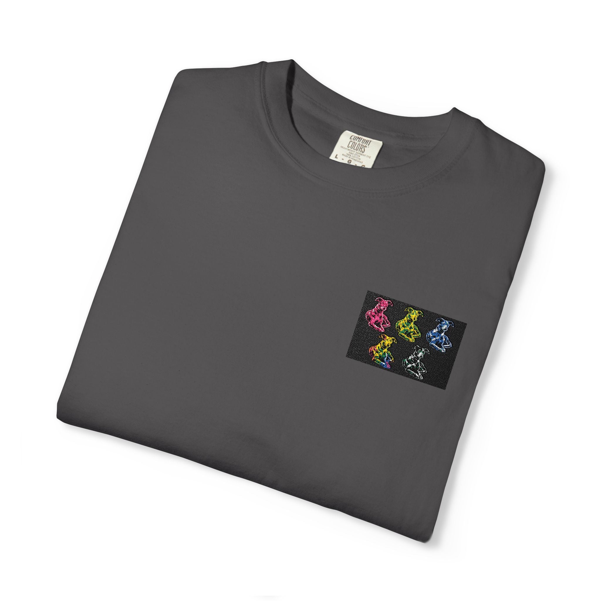 Icon Dog Abstract Color Splash Pocket T-Shirt