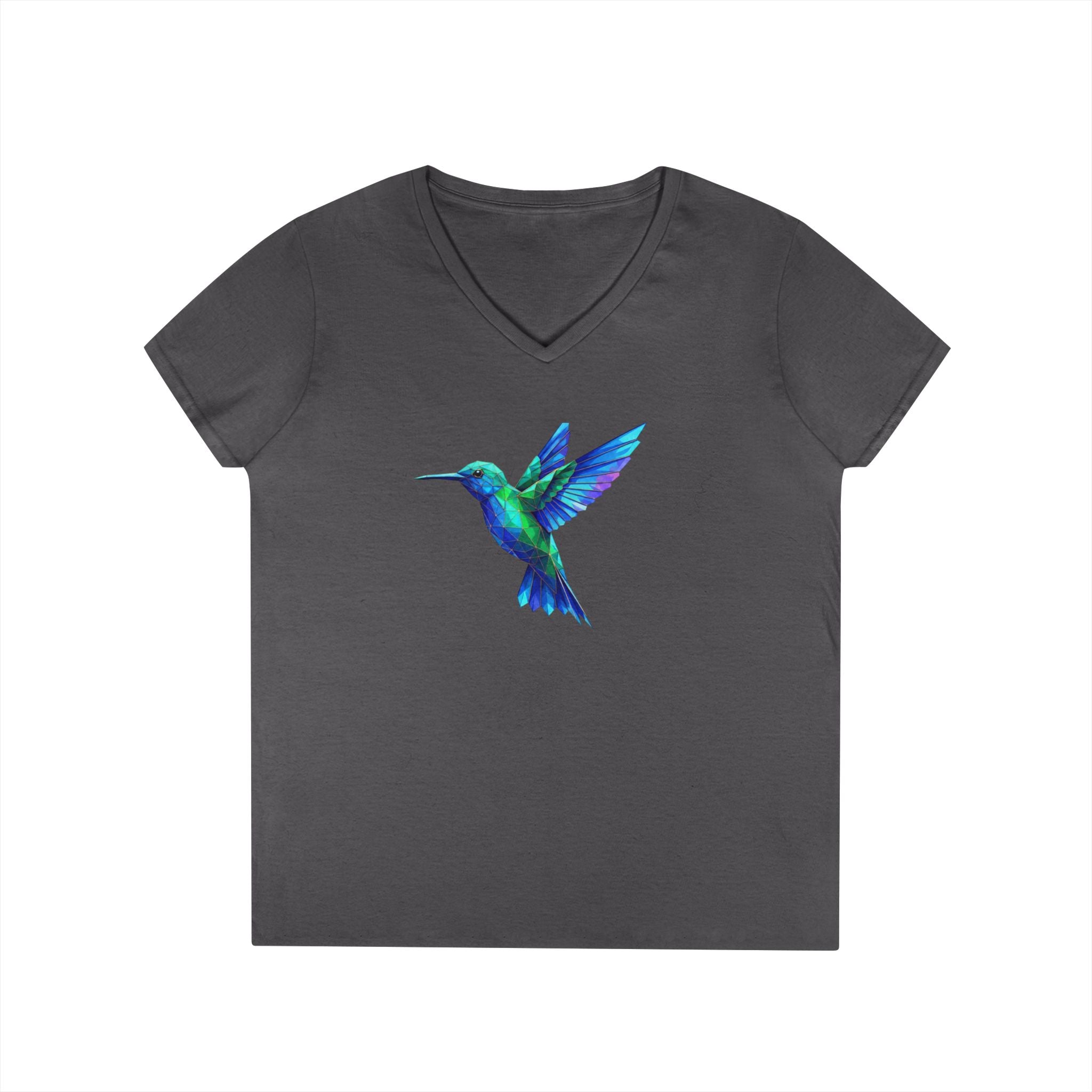 Hummingbird Watercolor Ladies' V-Neck Tee