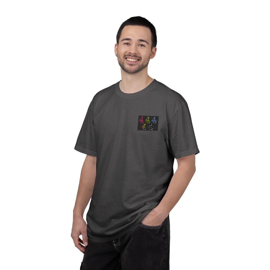 Icon Dog Abstract Color Splash Pocket T-Shirt