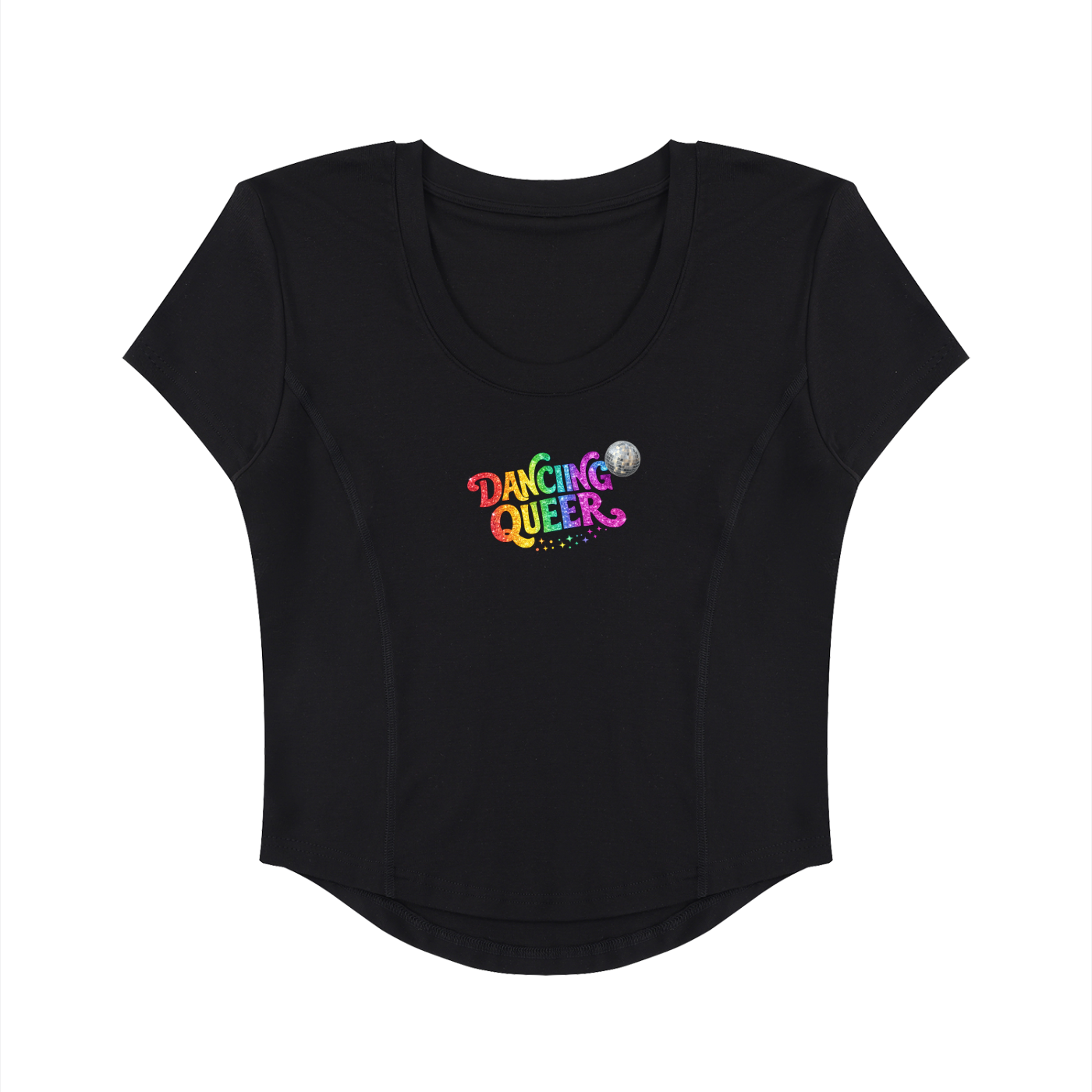 Dancing Queer Paneled Crop T-Shirt